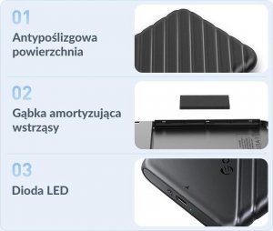 Kieszeń Orico Obudowa dysku 2,5" USB-C 3.1 6Gbps czarna (25PW1-C3-BK-EP) 6