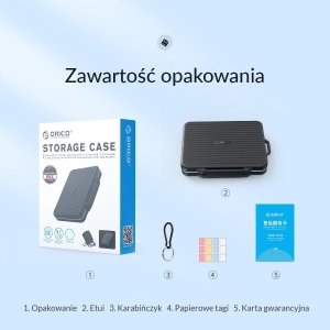 Pokrowiec Orico Etui na karty pamięci 12 SD 12 microSD (PHCD-3-BK-BP) 11