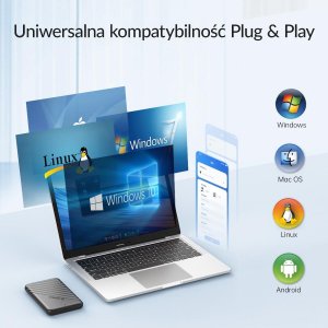 Kieszeń Orico Obudowa dysku 2,5" USB-C 3.1 6Gbps czarna (25PW1C-C3-BK-EP) 5