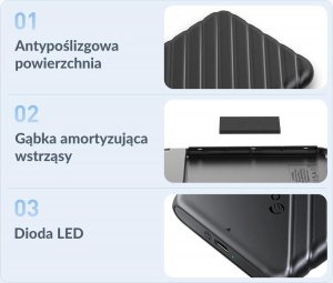Kieszeń Orico Obudowa dysku 2,5" USB-C 3.1 6Gbps czarna (25PW1C-C3-BK-EP) 6
