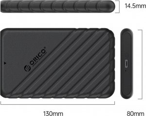 Kieszeń Orico Obudowa dysku 2,5" USB-C 3.1 6Gbps czarna (25PW1C-C3-BK-EP) 9