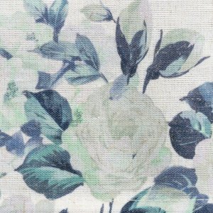 Eurofirany Obrus z nadrukiem kwiatowym NATU 140X220 biały + niebieski 3