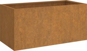 vidaXL Donica, szara, 62x30x29 cm, stal kortenowska 2