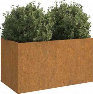 vidaXL Donica, szara, 62x30x29 cm, stal kortenowska 3