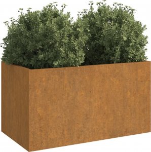 vidaXL Donica, szara, 62x40x39 cm, stal kortenowska 3