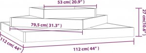 vidaXL Donica, 112x112x27 cm, lite drewno daglezjowe 6