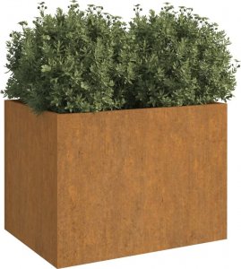 vidaXL Donica, szara, 62x47x46 cm, stal kortenowska 3