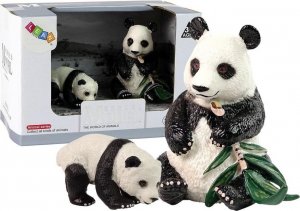 Figurka LeanToys Figurka kolekcjonerska Panda Wielka z Młodym 1