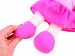 Jokomisiada Lalka szmaciana Zuzia 33cm w różowej sukni ZA3853 5