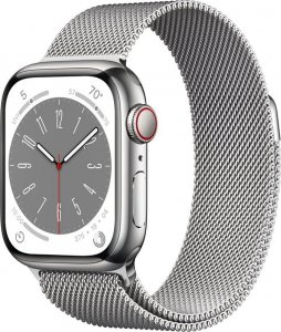 Smartwatch Apple Watch 8 GPS + Cellular 41mm Silver Stainless Steel Srebrny  (MNJ83UL/A) 1