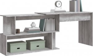 Biurko vidaXL vidaXL Biurko narożne, szary dąb sonoma, 200x50x76 cm 4