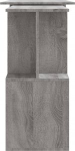 Biurko vidaXL vidaXL Biurko narożne, szary dąb sonoma, 200x50x76 cm 7