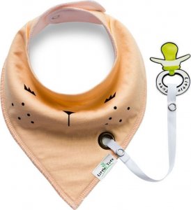 Modi Home Chusta / śliniak z zawieszką na smoczek-łosos 2