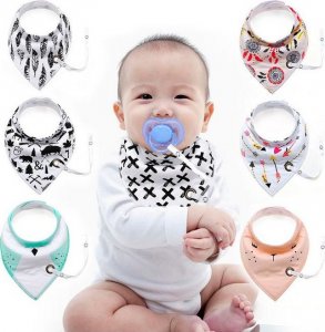 Modi Home Chusta / śliniak z zawieszką na smoczek-łosos 5