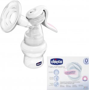 Chicco CHICCO NATURALFEELING &AMP; EXTRA COMFORT ZESTAW LAKTATOR MANUALNY &AMP; WKŁADKI LAKTACYJNE 60 SZT. 1