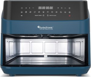 Frytkownica beztłuszczowa TurboTronic dwie komory 2x4,5L 9L z szybą 1600w Niebieska 5