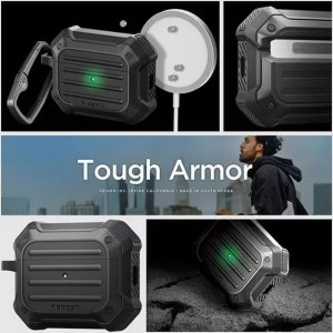 Spigen Etui APPLE AIRPODS PRO 1 / 2 Spigen Tough Armor Mag MagSafe czarne 16