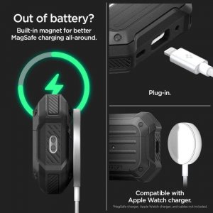 Spigen Etui APPLE AIRPODS PRO 1 / 2 Spigen Tough Armor Mag MagSafe czarne 34