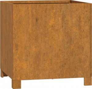 vidaXL Donice na nóżkach, 2 szt., szare, 42x40x43 cm, stal kortenowska 5