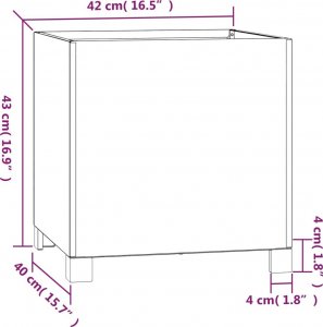 vidaXL Donice na nóżkach, 2 szt., szare, 42x40x43 cm, stal kortenowska 9
