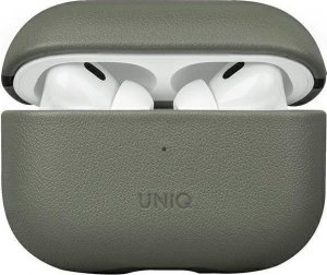 Uniq Etui UNIQ Terra Apple AirPods Pro 2 Genuine Leather zielony/lichen green 1