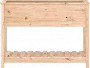 vidaXL Donica z półką, 111,5x34,5x81 cm, lite drewno sosnowe 5