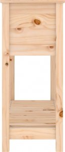 vidaXL Donica z półką, 111,5x34,5x81 cm, lite drewno sosnowe 6