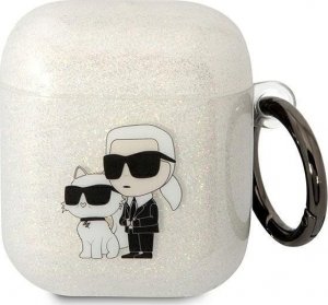 Karl Lagerfeld Karl Lagerfeld KLA2HNKCTGT Airpods 1/2 cover transparent Gliter Karl&Choupette 1