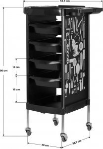 Gabbiano GABBIANO POMOCNIK FRYZJERSKI X11-9 CZARNY GRAFIKA 8