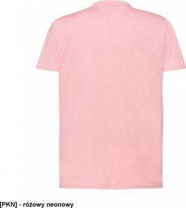 JHK T-shirt JHK TSRA 150 - męski z krótkim rękawem wzmocniony lycrą ściągacz, 100% bawełna, 155-160g - fuksja XS 111