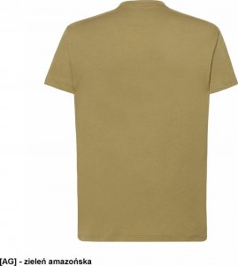 JHK T-shirt JHK TSRA 150 - męski z krótkim rękawem wzmocniony lycrą ściągacz, 100% bawełna, 155-160g - fuksja XS 5