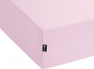 Beliani Bawełniane prześcieradło z gumką 140 x 200 cm różowe JANBU 3