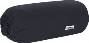 Beliani Bawełniane prześcieradło z gumką 160 x 200 cm czarne JANBU 5