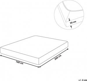 Beliani Bawełniane prześcieradło z gumką 160 x 200 cm czarne JANBU 6