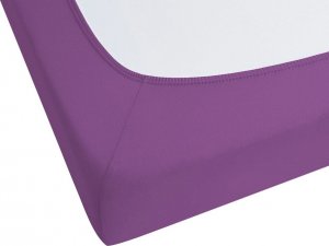Beliani Bawełniane prześcieradło z gumką 160 x 200 cm fioletowe JANBU 4