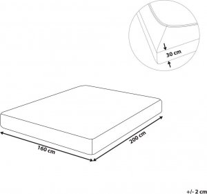 Beliani Bawełniane prześcieradło z gumką 160 x 200 cm piaskowe JANBU 6