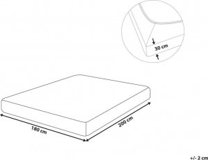 Beliani Bawełniane prześcieradło z gumką 180 x 200 cm beżowe JANBU 6