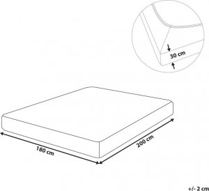 Beliani Bawełniane prześcieradło z gumką 180 x 200 cm oliwkowe JANBU 6