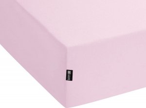 Beliani Bawełniane prześcieradło z gumką 180 x 200 cm różowe JANBU 3