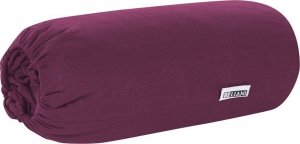 Beliani Bawełniane prześcieradło z gumką 200 x 200 cm burgundowe JANBU 5