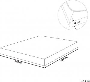 Beliani Bawełniane prześcieradło z gumką 200 x 200 cm czarne JANBU 6