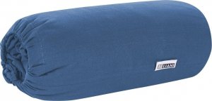 Beliani Bawełniane prześcieradło z gumką 200 x 200 cm granatowe JANBU 5