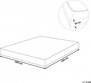 Beliani Bawełniane prześcieradło z gumką 200 x 200 cm piaskowe JANBU 6