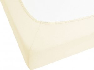 Beliani Bawełniane prześcieradło z gumką 90 x 200 cm beżowe JANBU 4