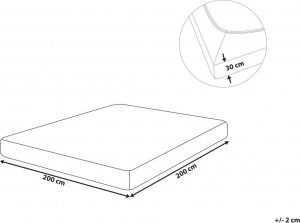 Beliani Bawełniane prześcieradło z gumką 200 x 200 cm zielone JANBU 6