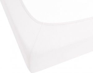Beliani Bawełniane prześcieradło z gumką 90 x 200 cm białe JANBU 4