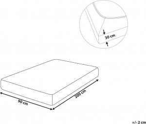 Beliani Bawełniane prześcieradło z gumką 90 x 200 cm koralowe JANBU 6