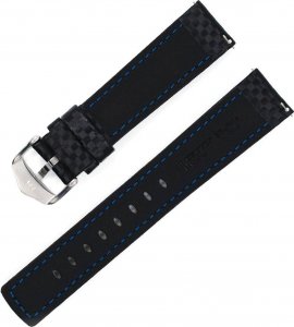 Hirsch Skórzany wodoodporny pasek do zegarka 20 mm HIRSCH Carbon L 02592052-2-20 3