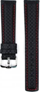 Hirsch Skórzany wodoodporny pasek do zegarka 20 mm HIRSCH Carbon L 02592052-2-20 4