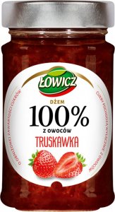 Łowicz Łowicz Dżem 100% z owoców truskawka 210 g 1